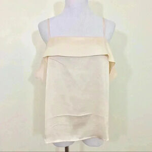 Forever 21 silk gold off the shoulder top